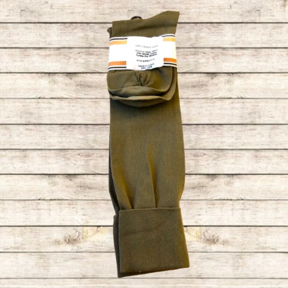 Yves Saint Laurent Vintage High Socks Brown USA Womens 9 - 11 Stretch Nylon
